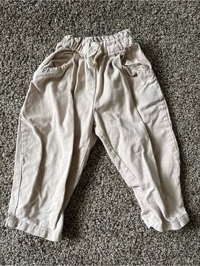 Kids Elastic-Waist Cream Zara Jogger Pants